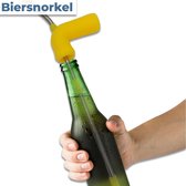 Biersnorkel voor Feestjes - Bier Atten Gadget – Makkelijk en Leuk om te Gebruiken – Bier Rietje - Geel