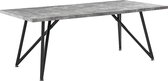 Eettafel Sävsjö 200x100x76 cm betonkleurig en zwart