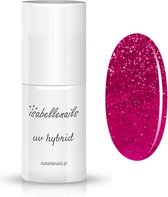 Isabelle Nails UV/LED Gellak 6ml. #80 Christina - Donkerroze, Glitter - Glitters - Gel nagellak