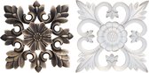 Wanddecoratie DKD Home Decor ‎ Polypropeen (PP) Verouderde afwerking (2 pcs) (39 x 2 x 39 cm)