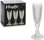 Fluitglas Vivalto Kristal (7 x 20 x 7 cm) (185 ml)