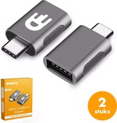 Drivv. USB C naar USB A Adapter – 2 stuks - Space Grey - Thunderbolt 3 - USB 3.0 - 5Gbps