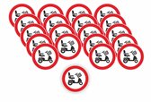 Verbodentoegang scootmobiel sticker set 20 stuks