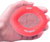 2 STUKS MAXSOINS MXO-009898 Siliconen Vinger Oefening Grip Apparaat Olijf Vorm Rehabilitatie Vingerknuifapparaat, Specificatie: 20LB (Rood)