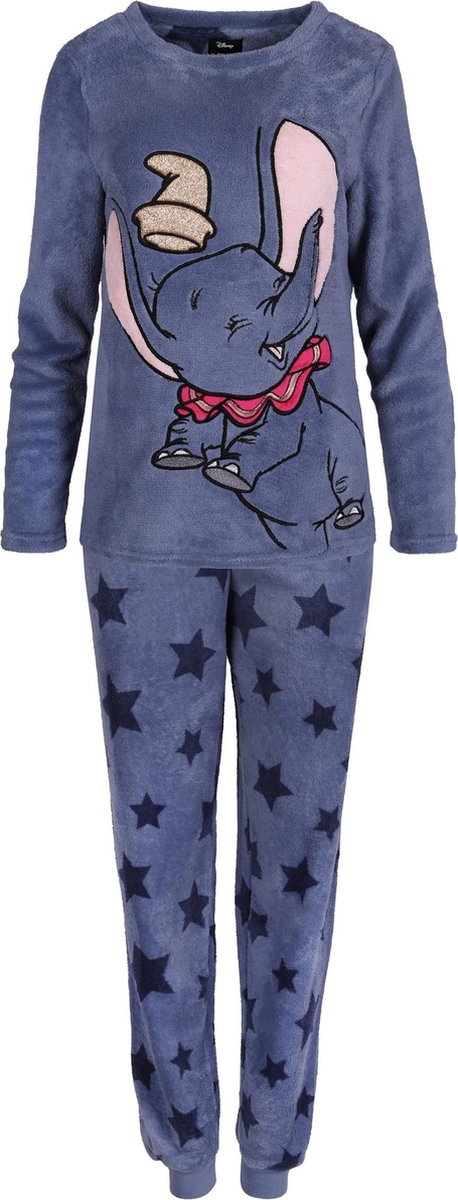 Fleece warmblauwe pyjama met lange mouwen DUMBO DISNEY XS | bol.com