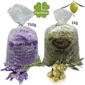 Echte Marseille zeepvlokken 1750g | Lavendel - Olijf olie | >1500 wasbeurten | Multifunctioneel | Franse ambacht | plantaardig, biologisch, hypo allergeen.