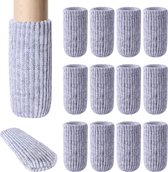 Stoelpoot beschermers | Stoelpoot sokken | Stoelpoot doppen | Grijs | 20 - 55 MM | 24 stuks