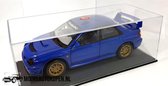 Subaru Impreza S7 WCT (Blauw) (24cm) + Showcase 1:18 Solido - Modelauto - Schaalmodel - Model auto - Miniatuurautos - Miniatuur auto