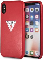Guess Triangle Back Case - Geschikt voor Apple iPhone XS Max (6.5") - Rood