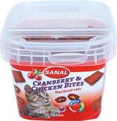 6x Sanal Kat Bites Cranberries - Kip 75 gr