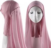 Nieuwe stijle hijab, roze hoofddoek, hijab.
