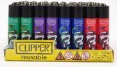 Clipper aansteker Mini - CP22 - Thema 'Snake Skulls' - 8 stuks - vuursteen aansteker - Classic Flint