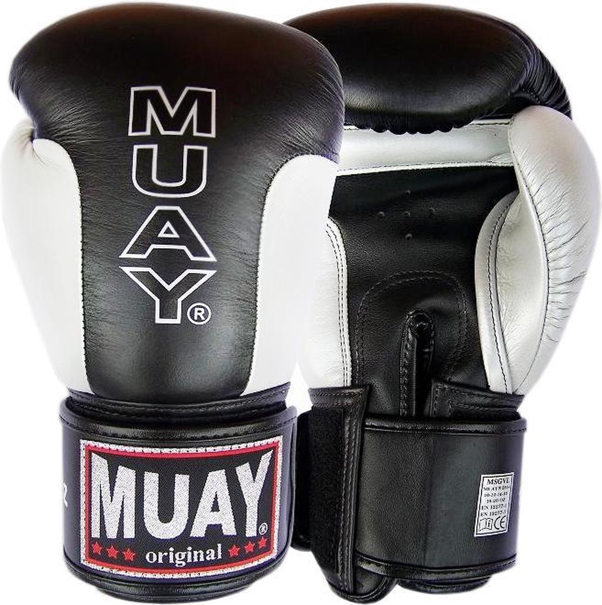 Muay Premium Bokshandschoen Zwart/wit (Beschikbaar in verschillende maten)