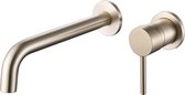 QUALIS Wastafelmengkraan inbouw LONQIUS AURUM geborsteld goud