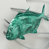 objet mural poisson école de poisson décoration en métal peinture aquarium