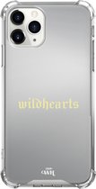 Wildhearts Yellow - Mirror Case iPhone - Spiegelhoesje geschikt voor iPhone 11 Pro Max hoesje - Hoesje met spiegel shockproof bumper beschermhoesje