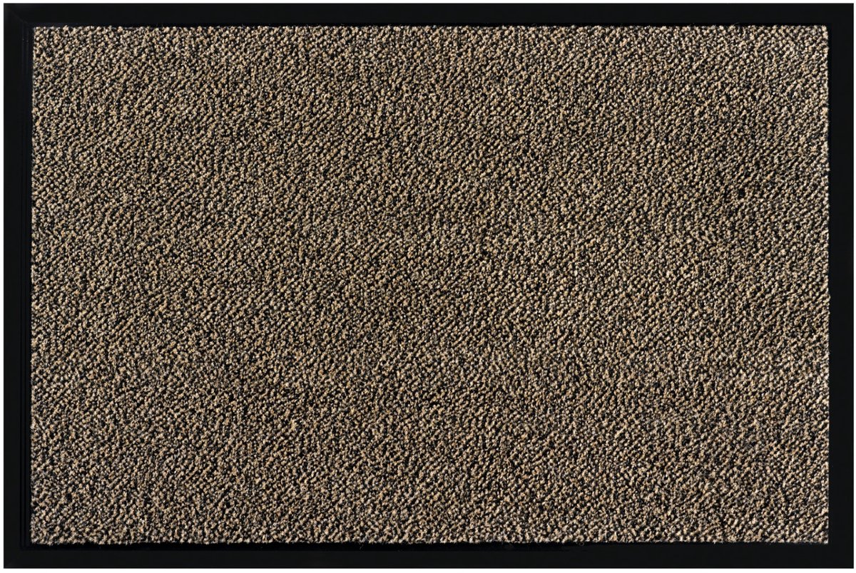 MD Entree - Deurmat - Shannon - Beige - Vloerkleed - Met antislip - Wasbaar- Vocht absorberend - Hoge dichtheid 600gr/m2 - 90 x 150 cm