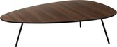 Design Salontafel Afgeronde Driehoek Hout Bruin 112cm