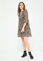 LOLALIZA Babydoll jurk - Geel - Maat 44