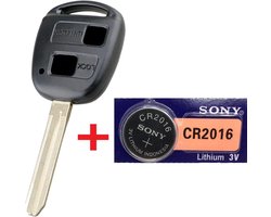 Autosleutel 2 knoppen + Batterij CR2016 geschikt voor Toyota sleutel / Toyota / Corolla / Hilux / Land cruiser / RAV4 / MR2 / Toyota sleutelbehuizing. Autosleutel 2 knoppen + Batterij CR2016 geschikt voor Toyota sleutel / Toyota / Corolla / Hilux / Land cruiser / RAV4 / MR2 / Toyota sleutelbehuizing.
