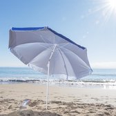Pincho - Strand & Tuinparasol - Mooie Blauwe Parasol - Model 200 - Kantelbaar - Draagtas - Aluminium Frame - Hoge UV Bescherming 99% / UPF 50+