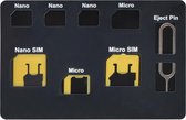 4-in-1 Simkaart Adapter Set inclusief pin sleutel - Micro-SIM - Nano-SIM