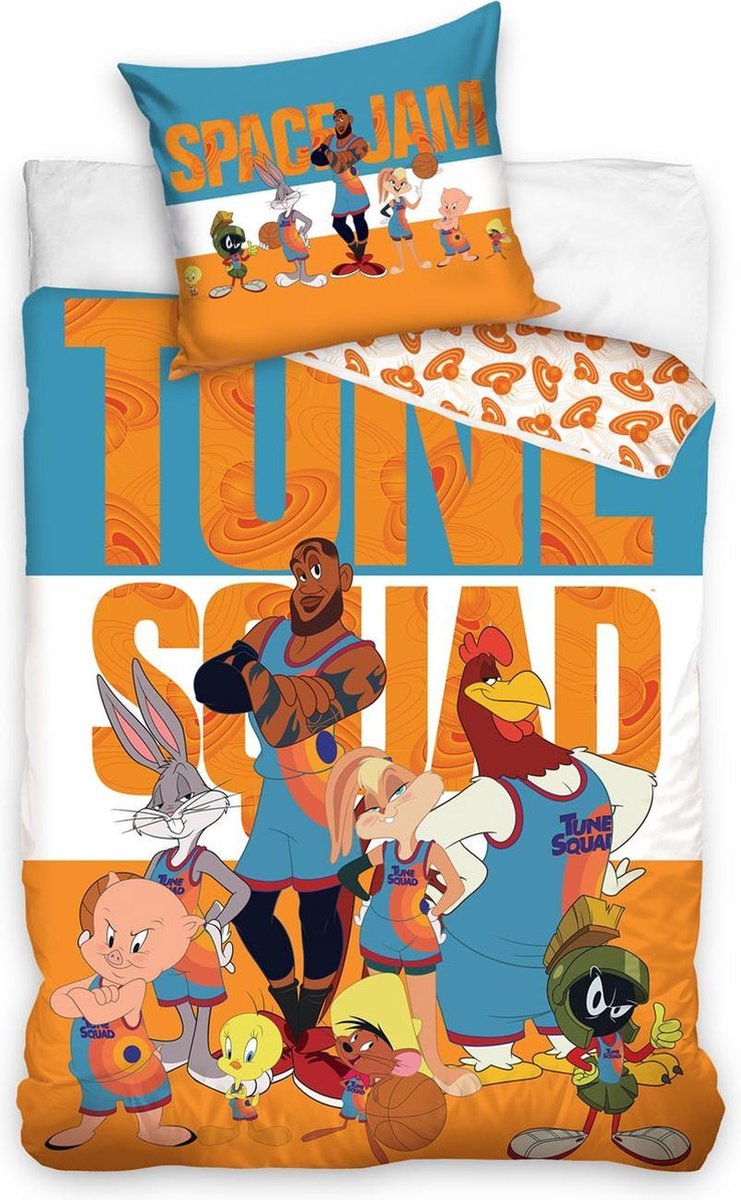Carbotex Dekbedovertrek Space Jam 140 X 200 Cm Katoen Oranje
