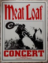 Concert - Wandbord Meat Loaf Metaal Rusty Look 30 x 40 cm