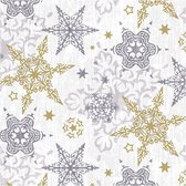 Table Napkins. Delicate stars silver. size 33x33 cm. 20 pc/ 1 pack