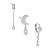 Oorbellen dames | oorringen dames | oorringen met hanger | 925 zilver | zilveren dames oorbellen | eye oorbellen | turquoise steen | cadeau voor vrouw |