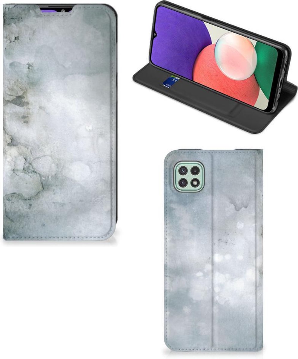 Bookcase Samsung Galaxy A22 5G Painting Grey