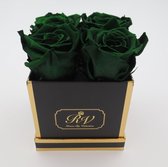 Longlife rozen - flowerbox - groene rozen - echte rozen - giftbox - cadeau voor vrouwen - geschenk