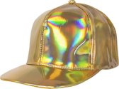 Boland - Pet Holo Goud - Verstelbaar - Volwassenen - Unisex