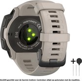 Creme / Beige Siliconen Bandje voor Garmin Instinct – Maat: zie maatfoto – smartwatch strap - band - horlogeband - wearable - polsbandje - rubber