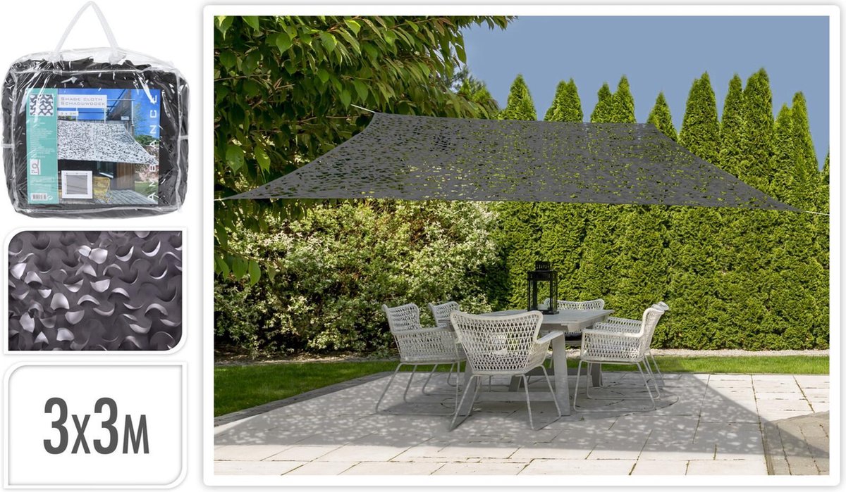 IDMarket - Zonnezeil, rechthoekig, design schaduw, camouflage, 4 x IDMarket - Zonnezeil, rechthoekig, design schaduw, camouflage, 4 x