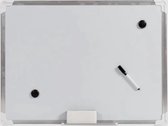 Magnetisch Whiteboard inclusief pennengoot - 45 x 60cm - Inclusief stiften, borstel en magneten - Wit