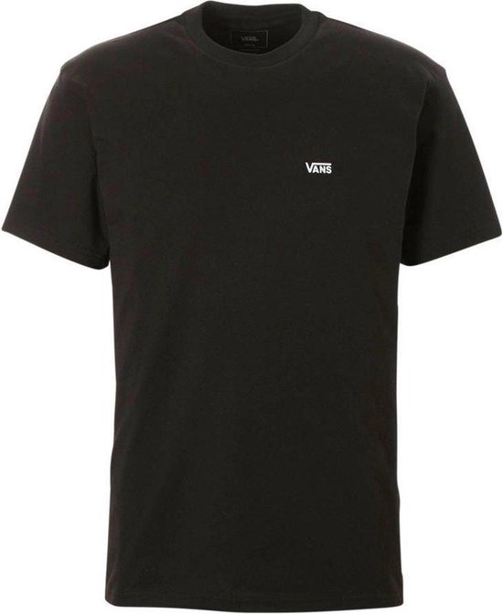 Vans Left Chest Logo Tee Heren T-shirt - Black/White - Maat M