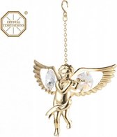 Engel met vleugels 24k verguld goud met Swarovski kristallen