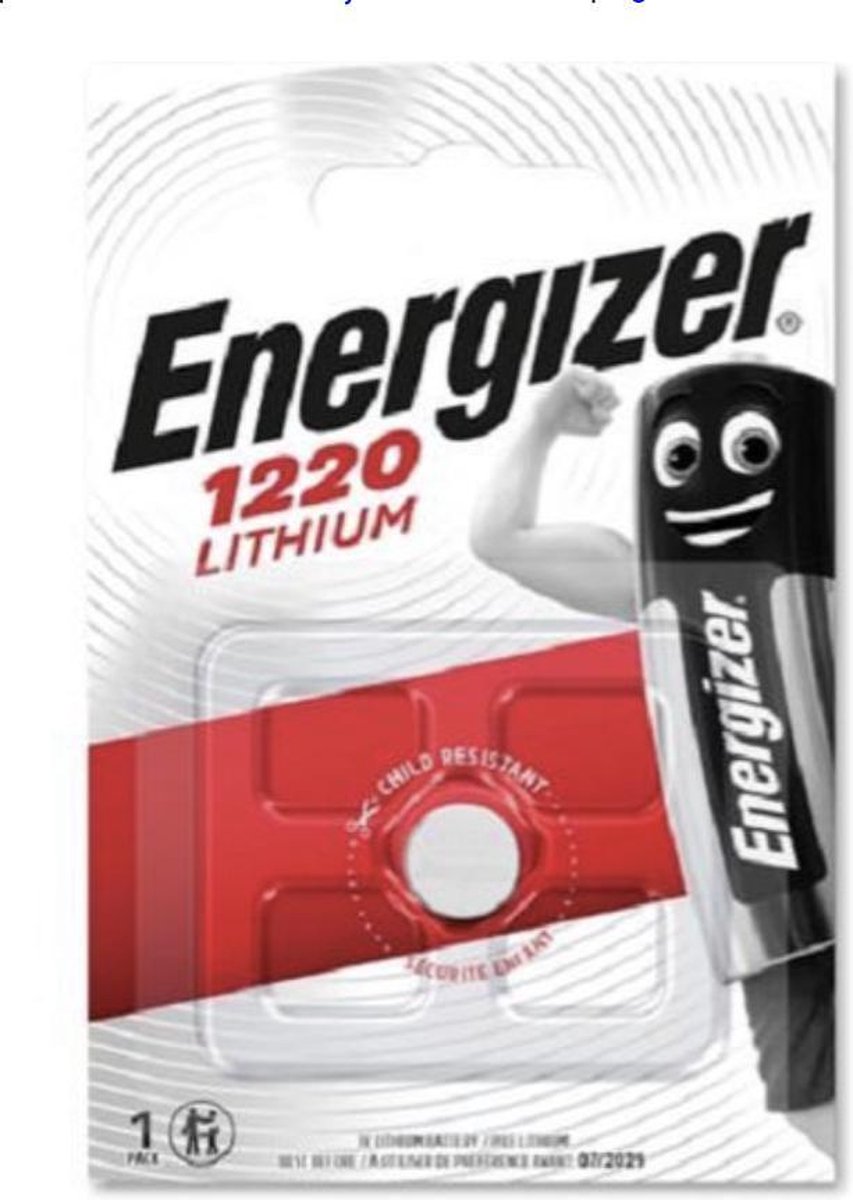 Energizer CR1220 Batterij Knoopcel Lithium 3v per stuk - Energizer