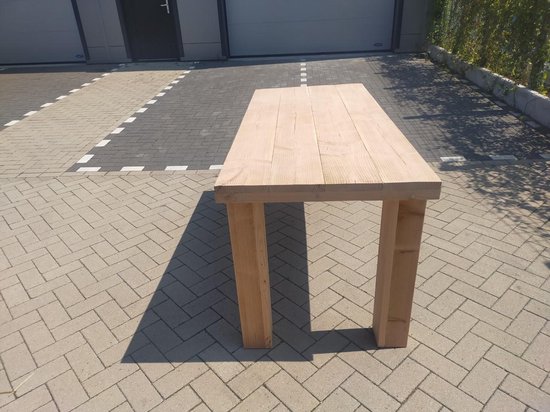 Tafel "Blokpoot" van Douglas hout 96x180cm 4 tot 6 persoons tafel