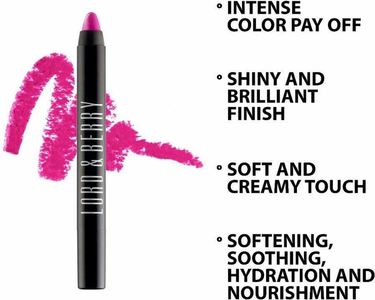 Lord & Berry - 20100 Shining Crayon Lipstick - color fuscia