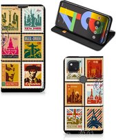 Beschermhoesje Google Pixel 4a Telefoonhoesje Design Postzegels
