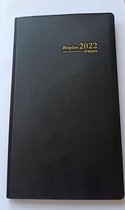 Brepols Agenda 2022 • Breplan • Seta • Uitneembaar • 6-Talig • 9.2 x 16 cm • Zwart • 1 Week per Pagina