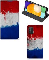 Flip Cover Geschikt voor Samsung Galaxy A03s Telefoonhoesje Nederlandse Vlag