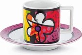 Mokkenset Britto Bloem Multicolour Keramisch (2 pcs)