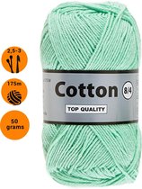 Lammy yarns Cotton eight 8/4 dun katoen garen - groen (841) - pendikte 2,5 a 3mm - 1 bol van 50 gram