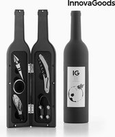 Fles Wijnkoffer - Wijn Accessoires - Snijder voor de afdichting - Wijndop - Kurkentrekker - Antidruppelring - Doseerder