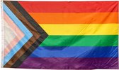 Trasal - Progress Pride LGBT flag - progress vlag - 150x90cm
