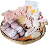 Kraammand HELLO WORLD - Kraamcadeau - cadeaubox - giftset - geboortemand - kraamcadeau meisje - luiertaart - kraamcadeau jongen origineel - kraamcadeau geschenkset - kraampakket meisje - Baby