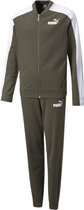 Puma Baseball Poly Trainingspak - Maat 128  - Unisex - Olijfgroen - Wit